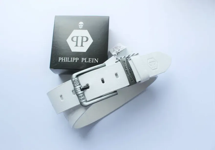 Ремінь Philipp Plein для джинсів білий від Рома-Ремінь